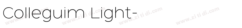 Colleguim Light字体转换